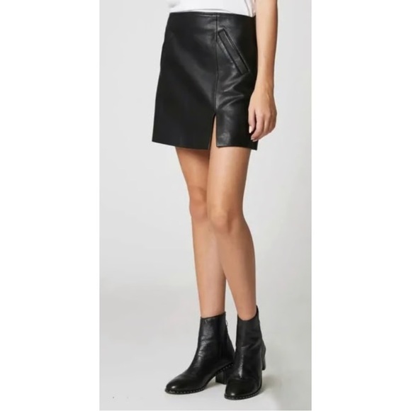 BlankNYC Black Faux Leather Mini Skirt Size 30 - Picture 1 of 7